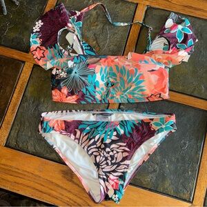 Vince Camuto Floral Bikini Set with Tropical Print
